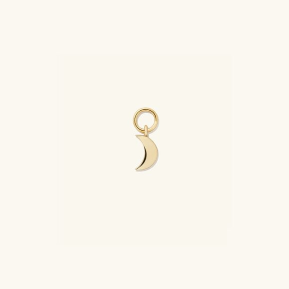 Mejuri Jewelry - MOON HOOP CHARM *PAIR* - SOLID 14K YELLOW GOLD - MEJURI